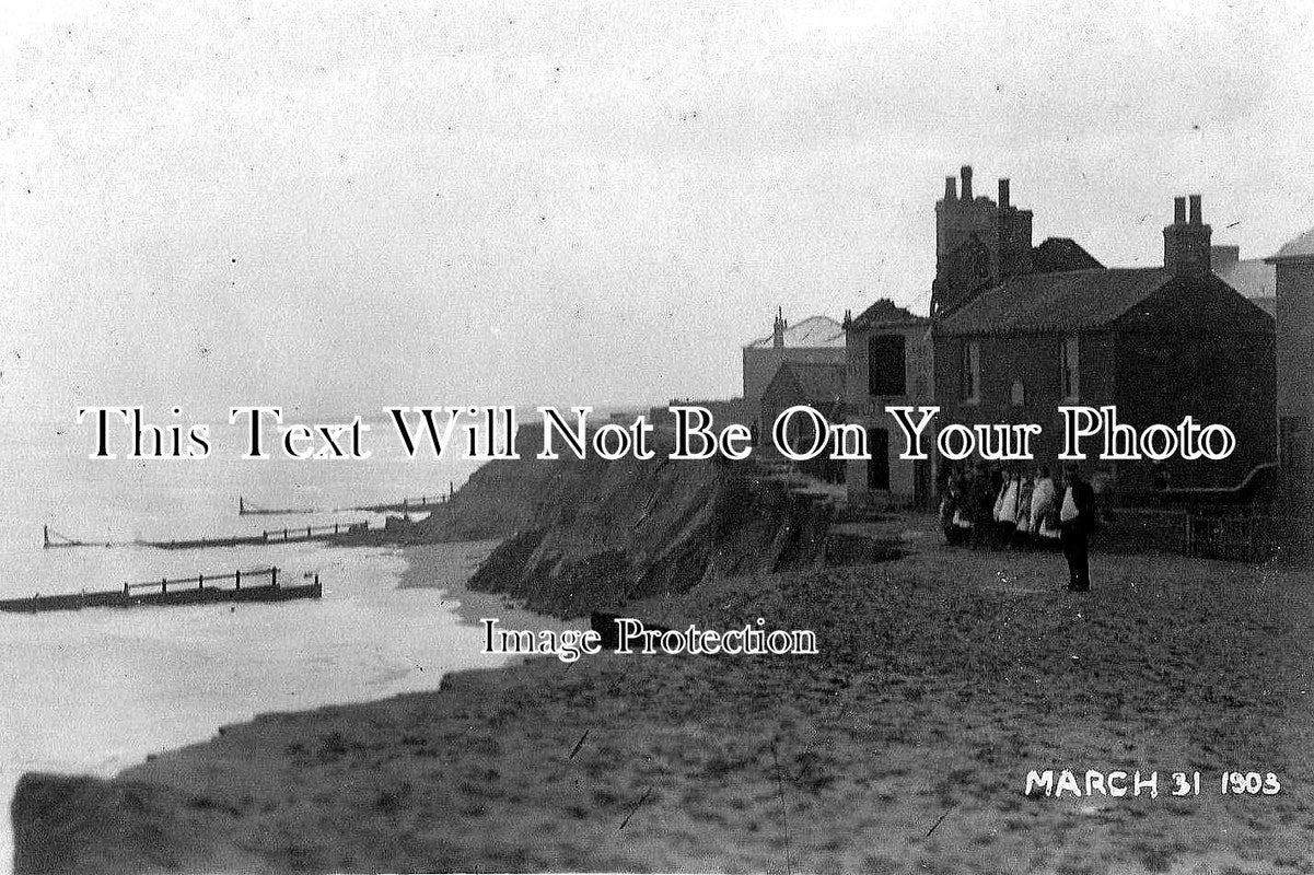 SF 54 - Coastal Erosion, Pakefield, Lowestoft, Suffolk c1903