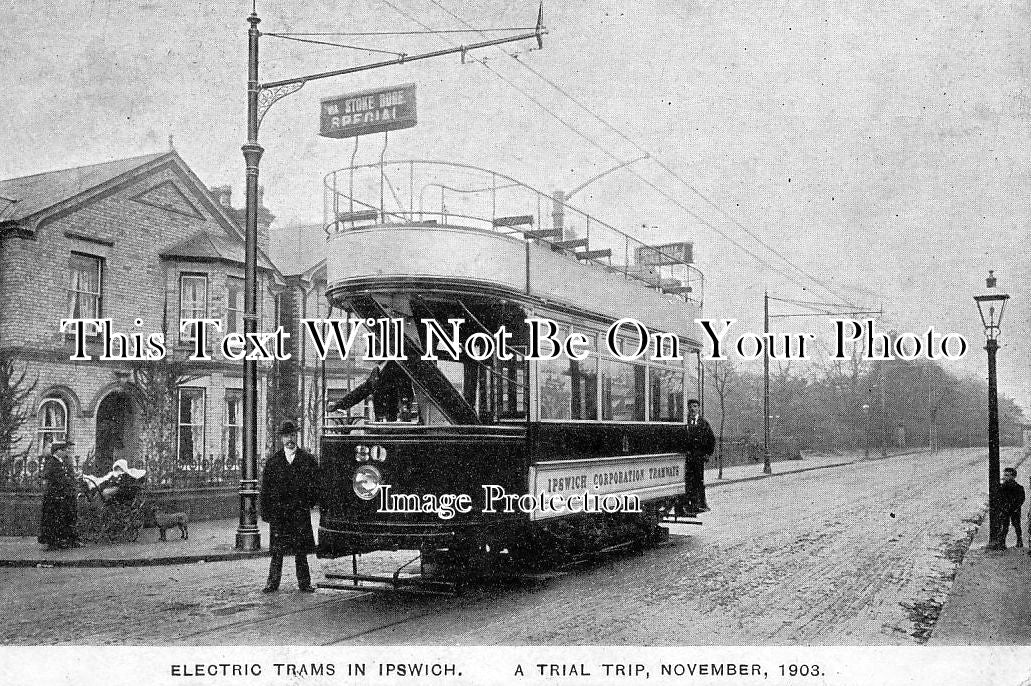 SF 542 - Ipswich Tram, Trial Trip, Suffolk November 1903