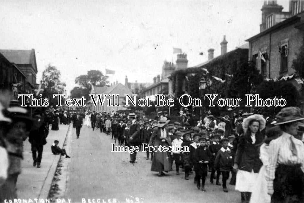 SF 838 - Coronation Day, Beccles, Suffolk 1911