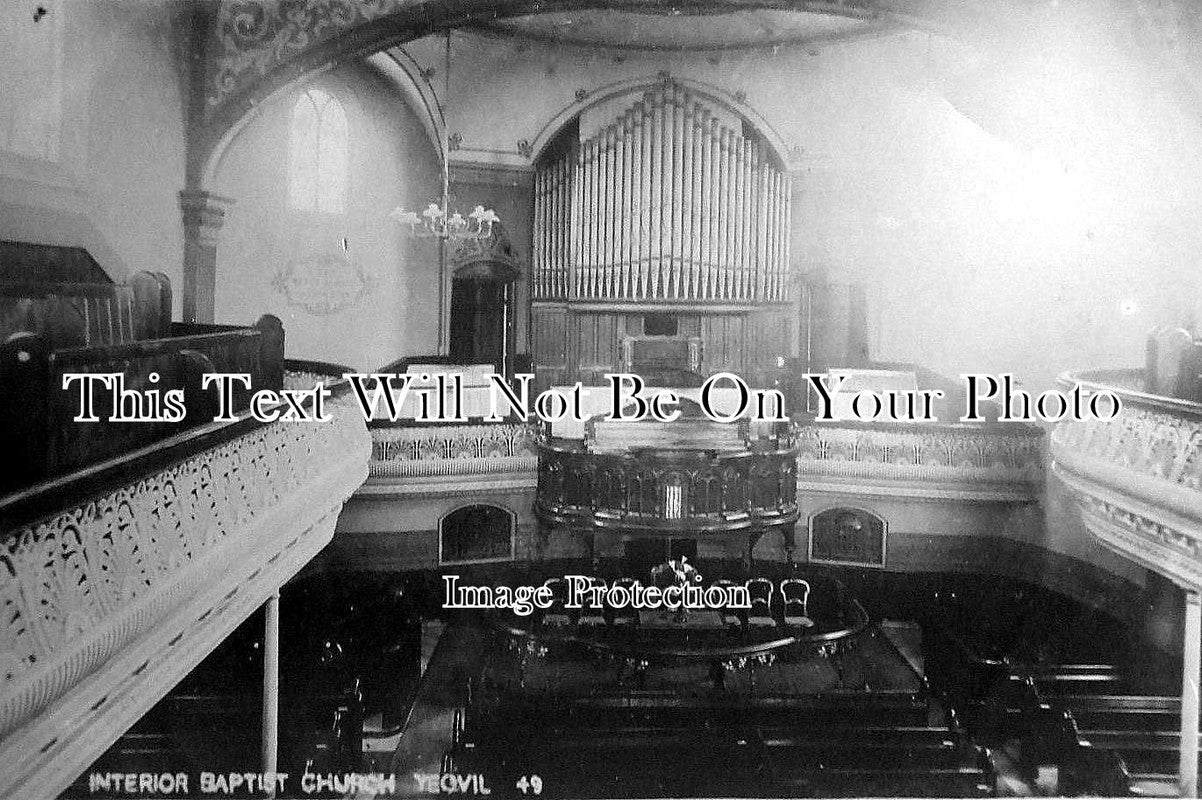 SO 110 - Baptist Church Interior, Yeovil, Somerset c1910