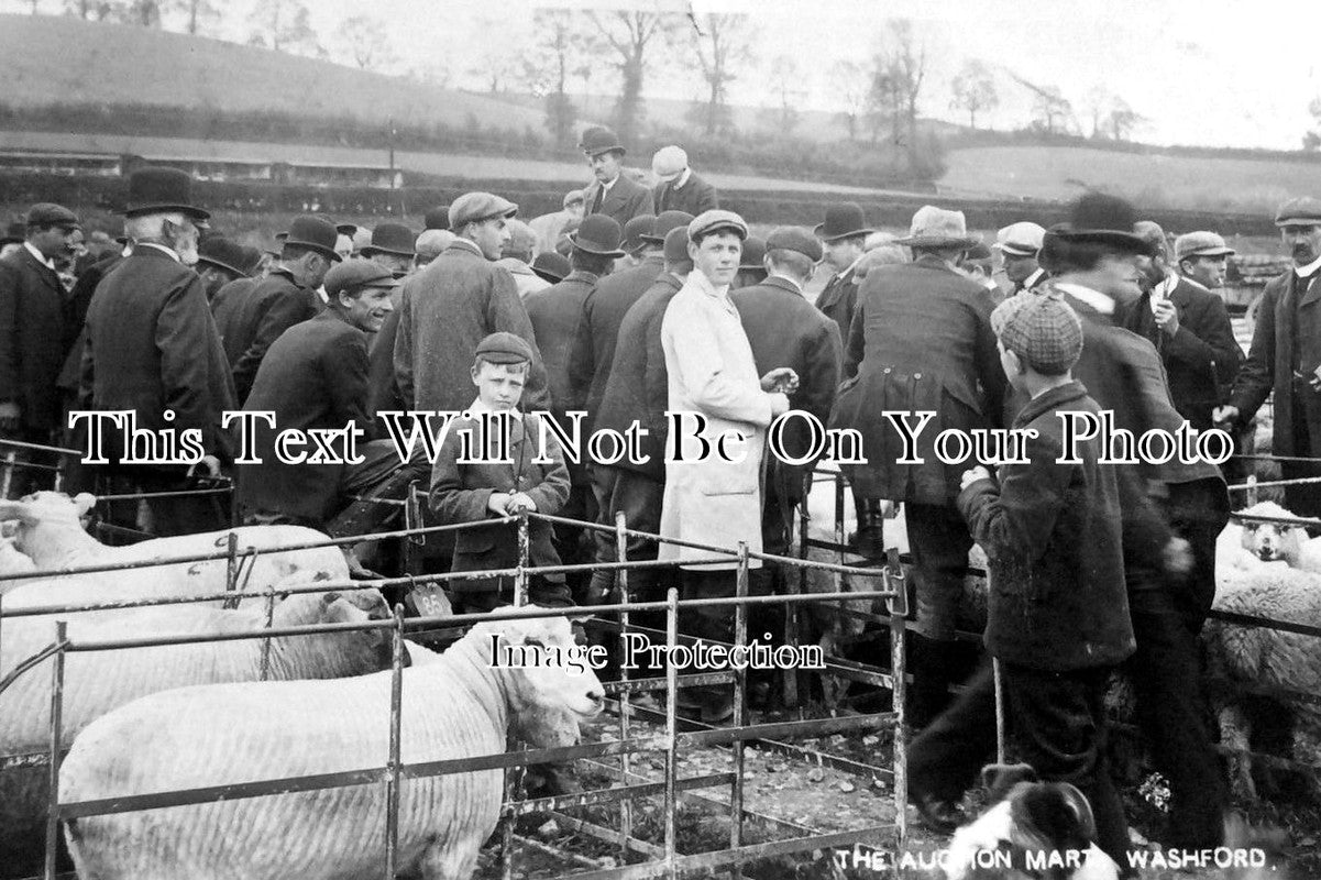 SO 123 - The Auction Mart, Washford, Somerset c1908