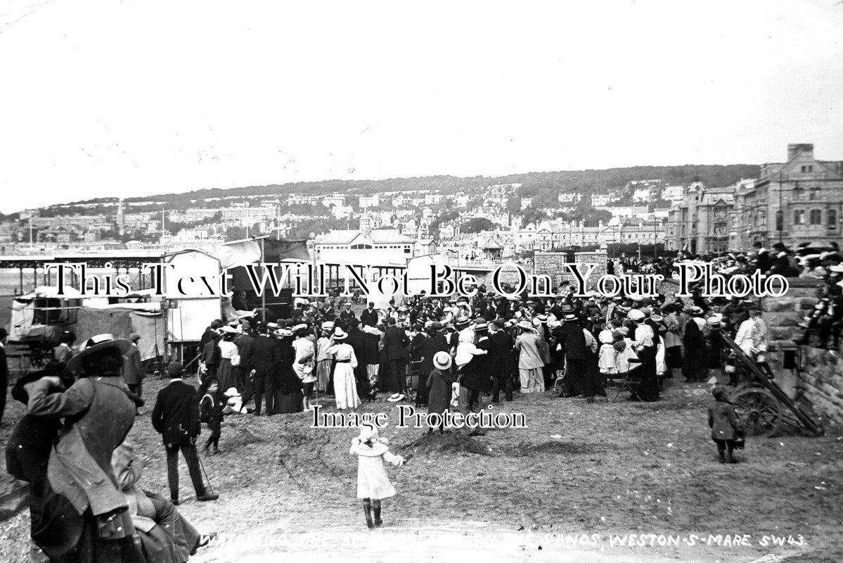 SO 1766 - On The Sands, Weston Super Mare, Somerset c1910