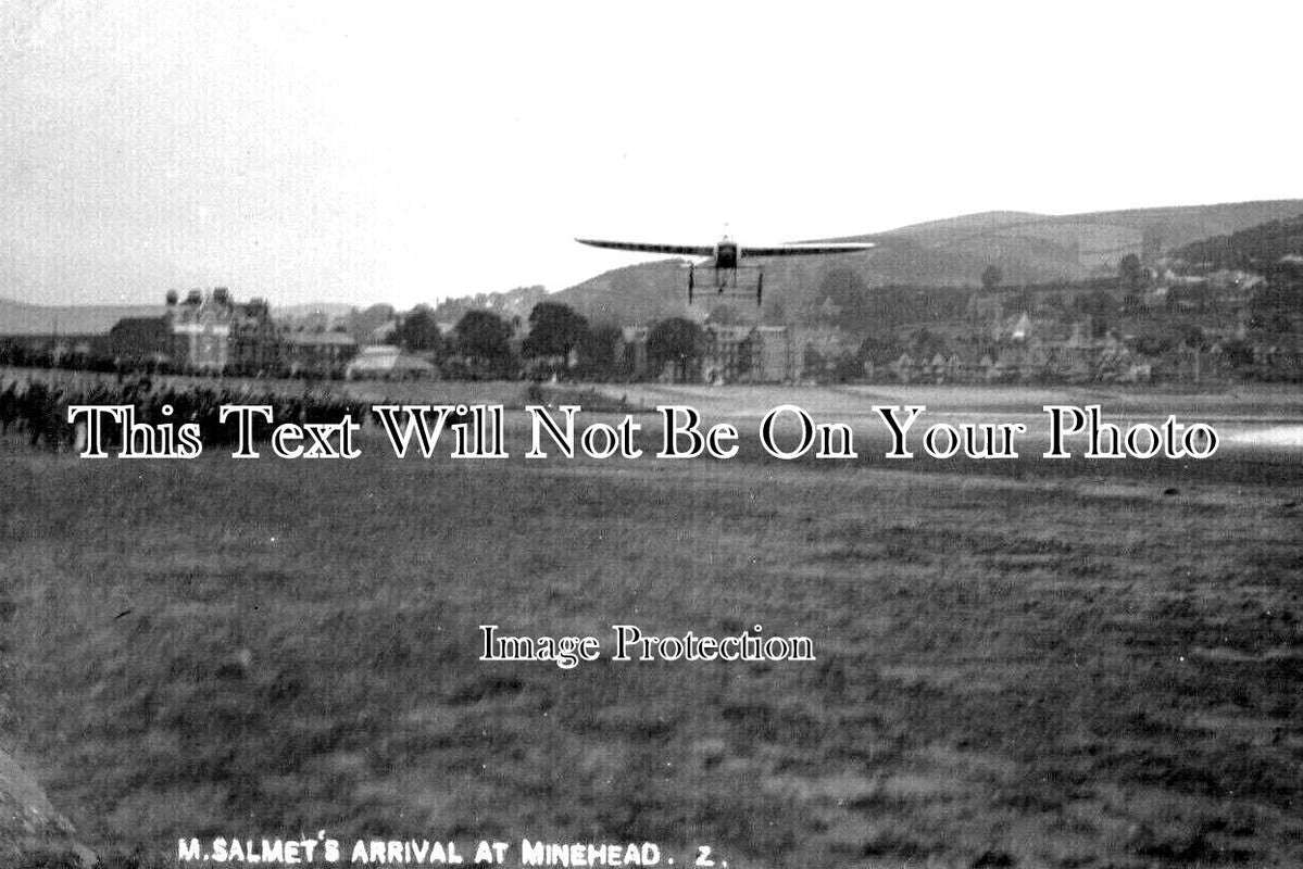 SO 1851 - M Salmet Aviator Aeroplane Arrival At Minehead, Somerset