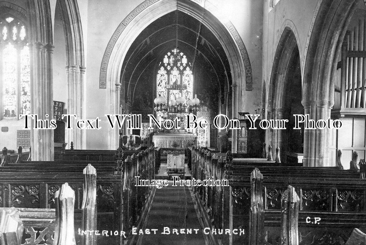 SO 2436 - Interior Of East Brent Church, Somerset c1911