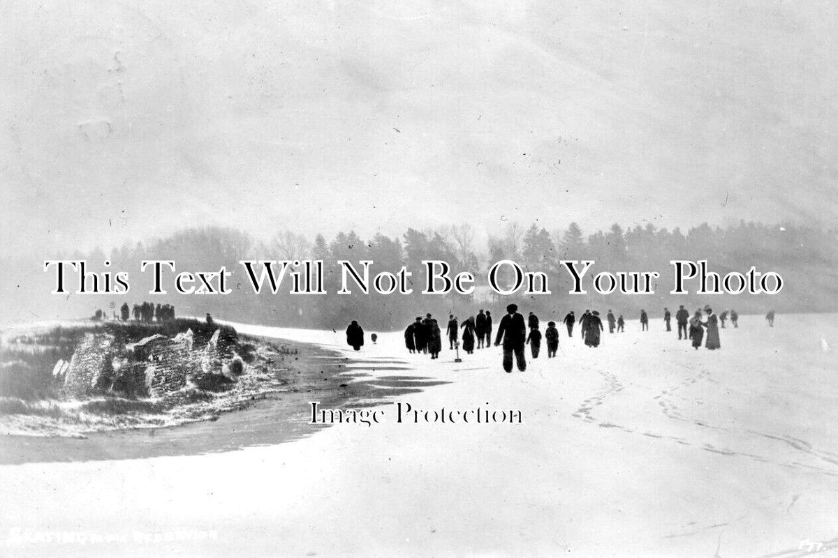 SO 2545 - Ice Skating On The Reservoir, Chard, Somerset 1907