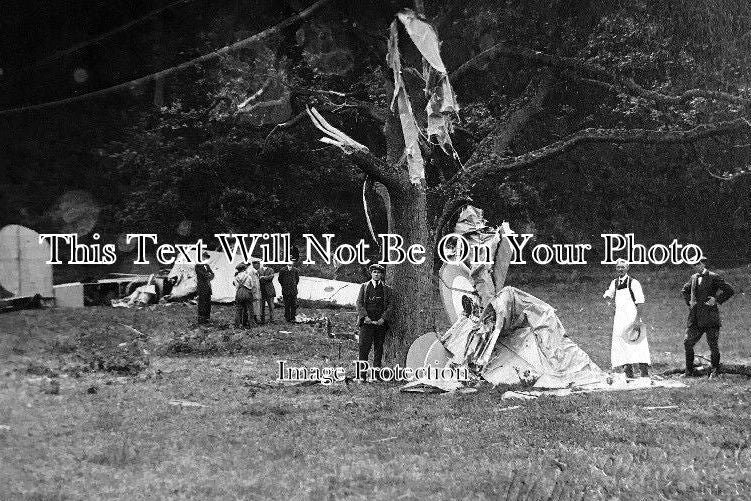 SO 365 - Early Bi-Plane Crashes Into Oak Tree, Yeovil, Somerset