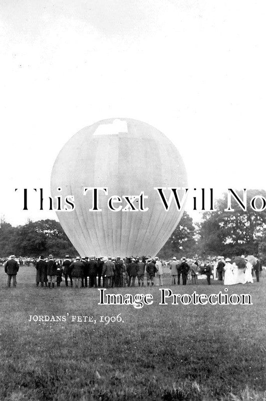 SO 634 - Hot Air Balloon, Jordans Fete, Ilminster, Somerset 1906