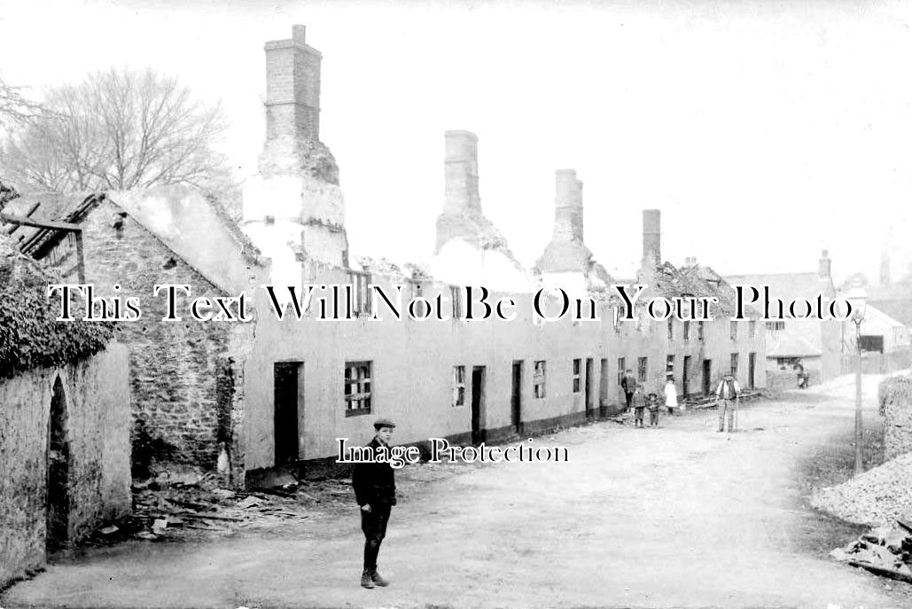 SO 772 - Cottages Gutted By Fire, Bishops Lydeard, Somerset c1906