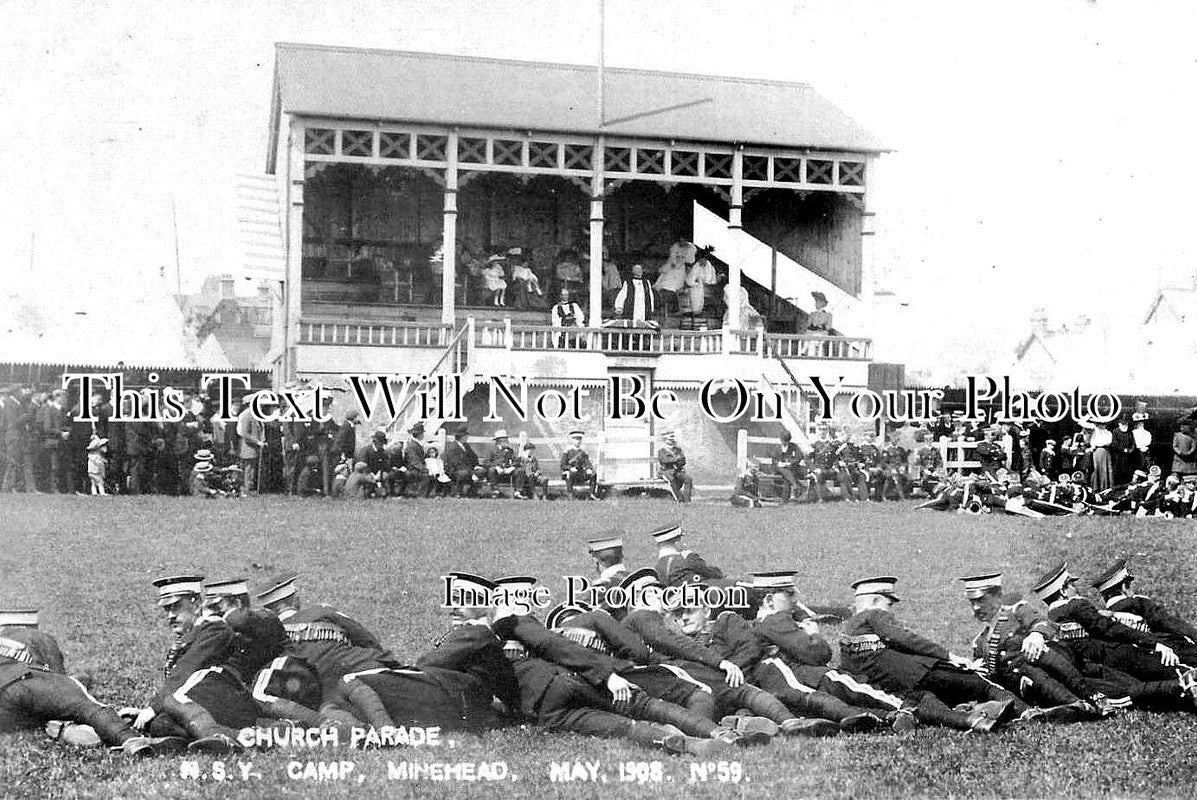 SO 778 - Church Parade NSY Camp, Minehead, Somerset 1908
