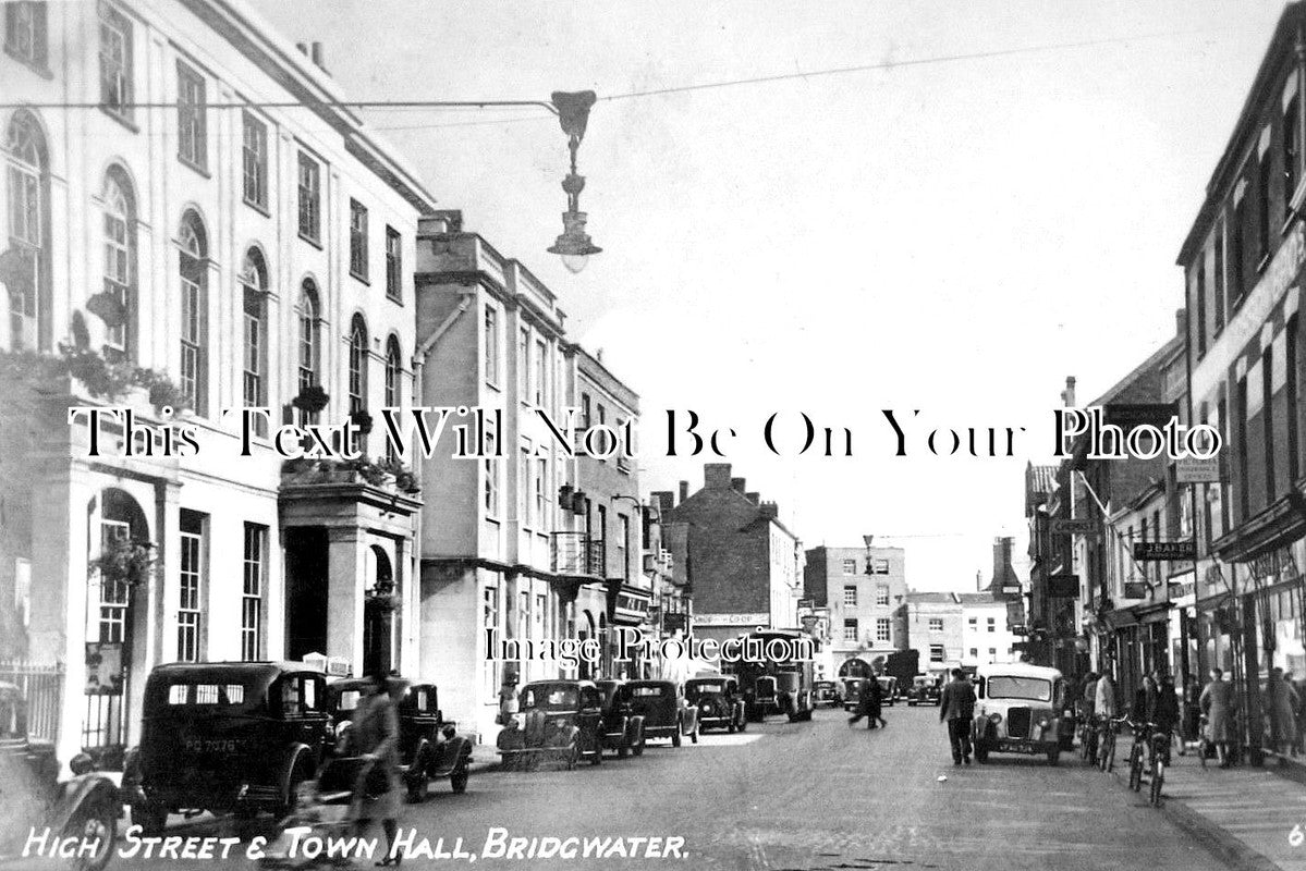 SO 821 - High Street & Town Hall, Bridgwater, Somerset