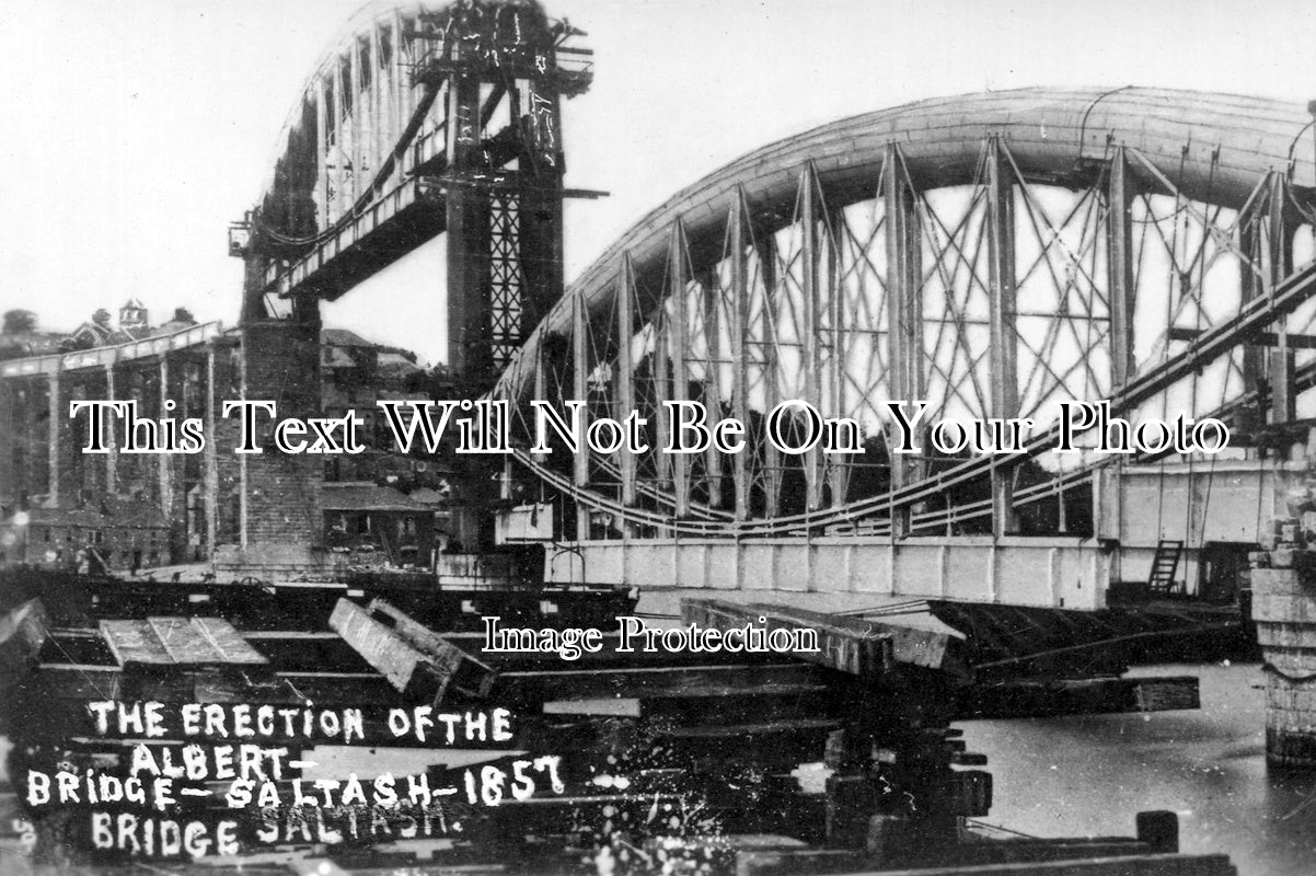 SP 271 - Erection Of The Albert Bridge, Saltash, Cornwall 1857