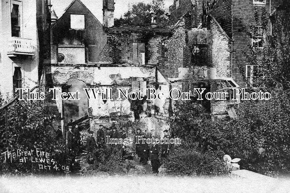 SP 32 - The Great Fire At Lewes, Sussex 1904