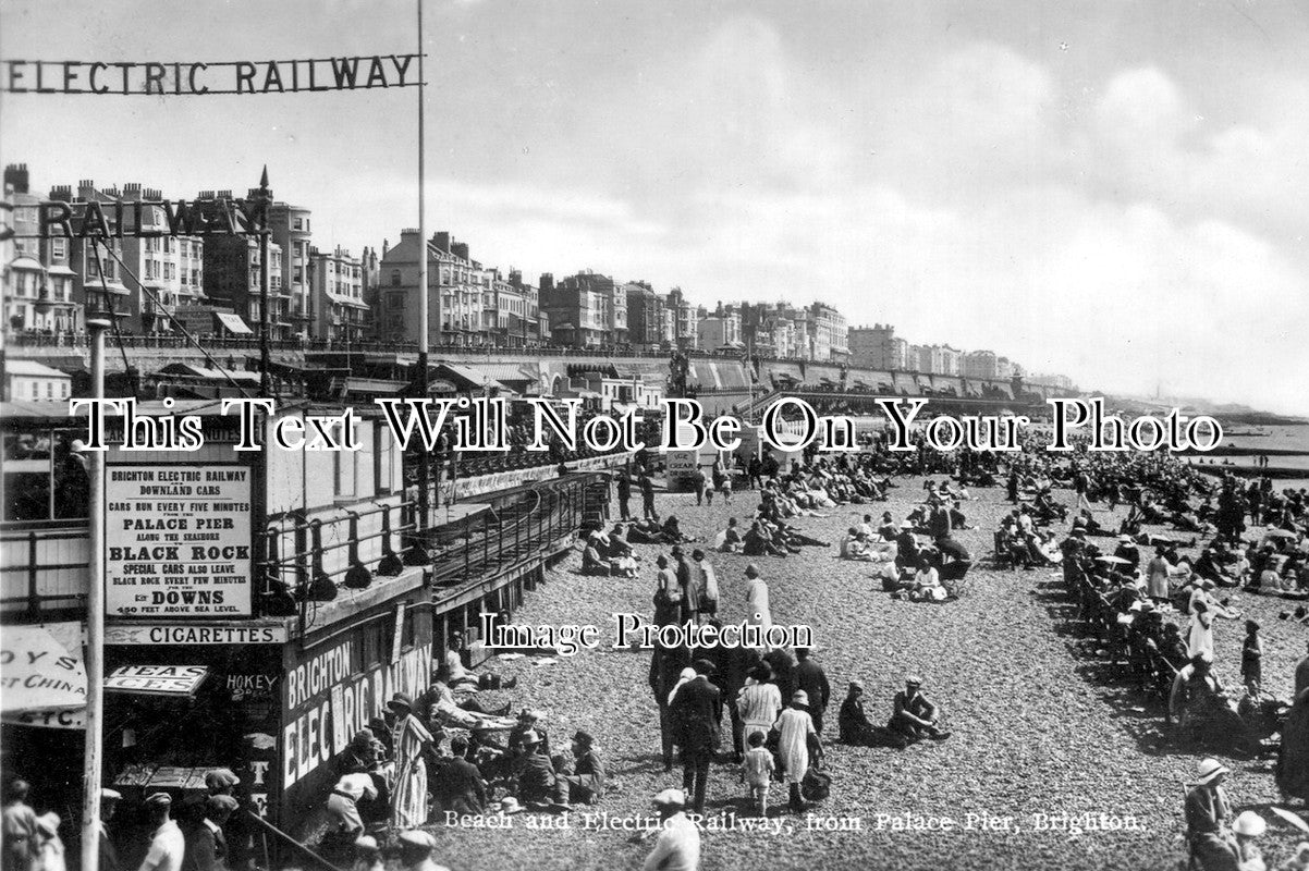 SP 36 - Beach & Electric Railway From Palace Pier, Brighton, East Sussex