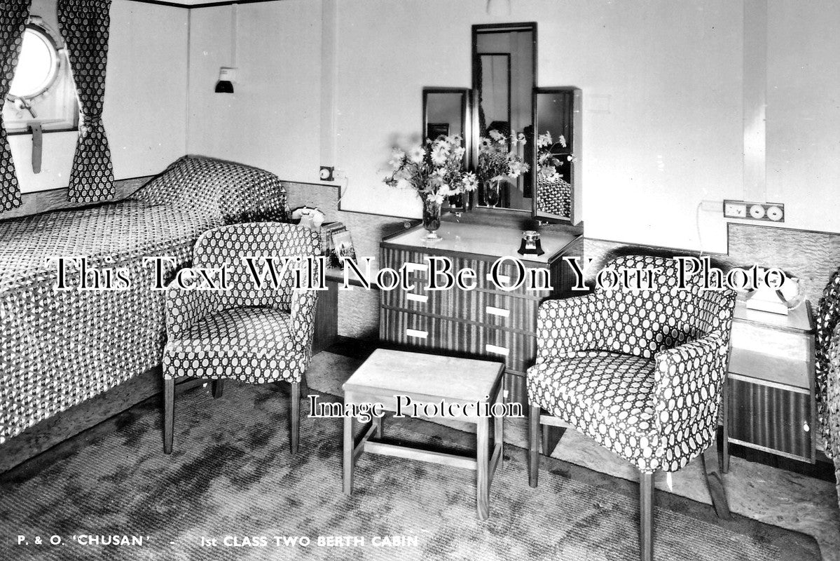 SP 470 - P&O Chusan, 1st Class Cabin, Ship, Shipping