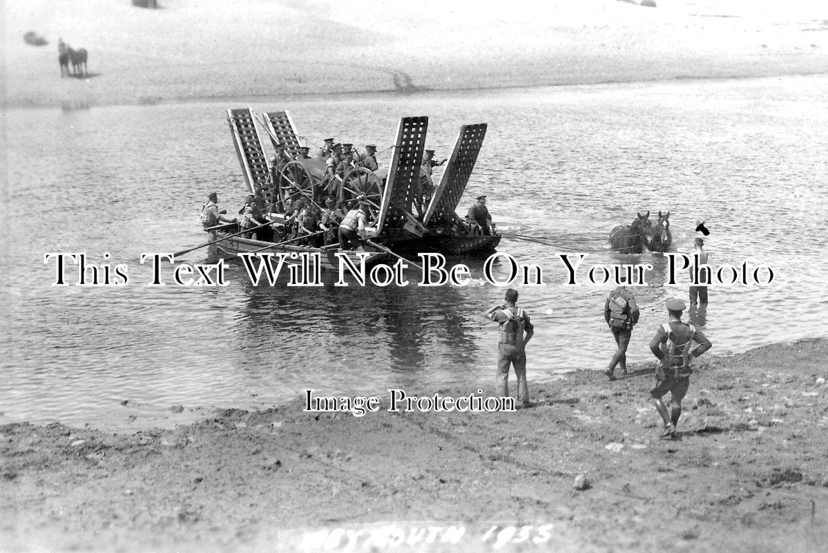 SP 496 - Royal Engineers Crossing River At Weymouth, Dorset 1935
