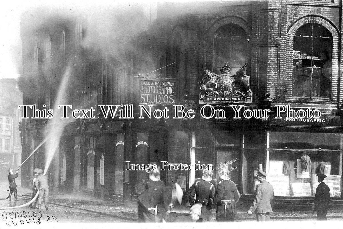 SP 835 - Gale & Poldens Photographic Studio Fire, Aldershot, Hampshire
