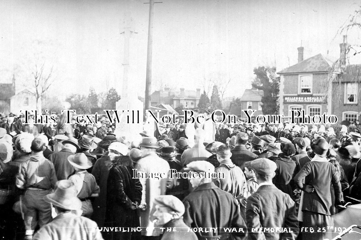 SP 94 - Unveiling Of The Horley War Memorial, Surrey 1922