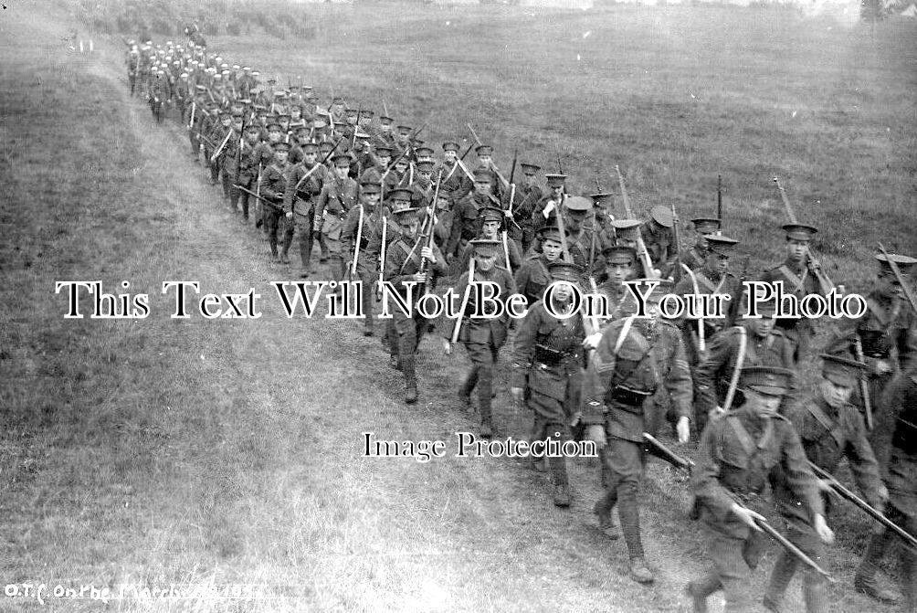 ST 1032 - OTC On The March, Hagley Park, Rugeley, Staffordshire c1914