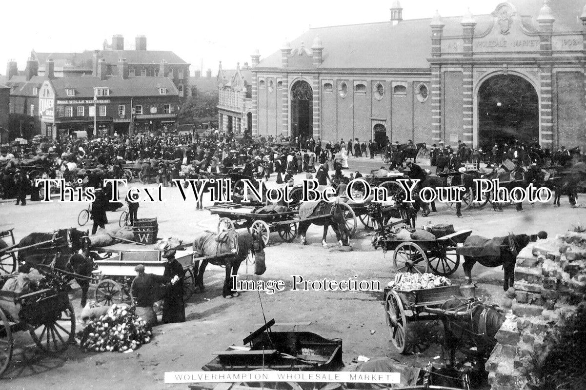 ST 1099 - Wholesale Market, Wolverhampton, Staffordshire c1913