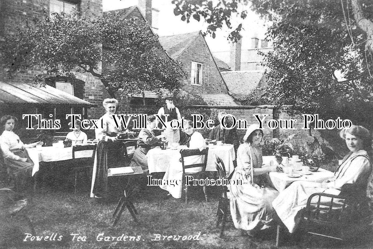 ST 1185 - Powells Tea Gardens, Brewood, Staffordshire c1913