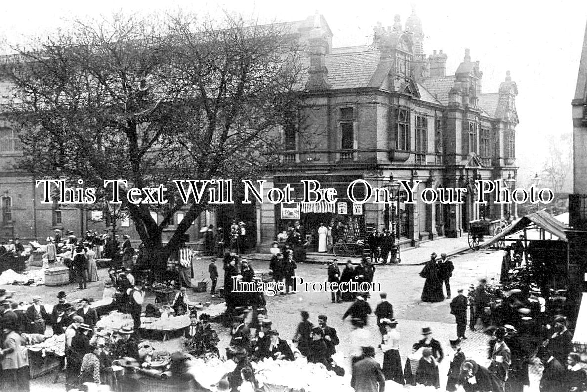 ST 1717 Market Place Burton On Trent Staffordshire c1909 JB