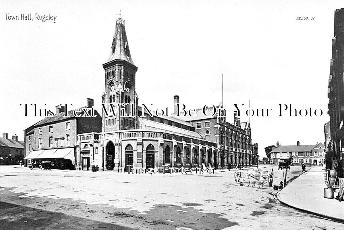 ST 1911 Town Hall, Rugeley, Staffordshire JB Archive
