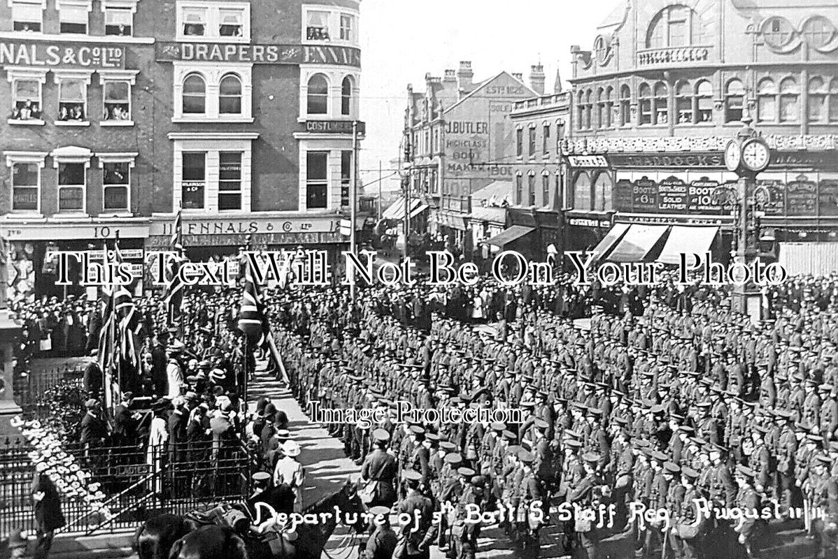 ST 1918 - Departure Of 5th Btn, Staffordshire Regiment, Walsall 1914 WW1