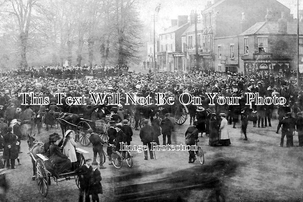 ST 479 - Crowd At Cannock Market Place, Staffordshire c1910