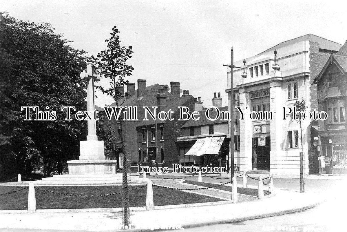 ST 885 - Grosvenor Cinema & War Memorial, Bloxwich, Walsall, Staffordshire c1925
