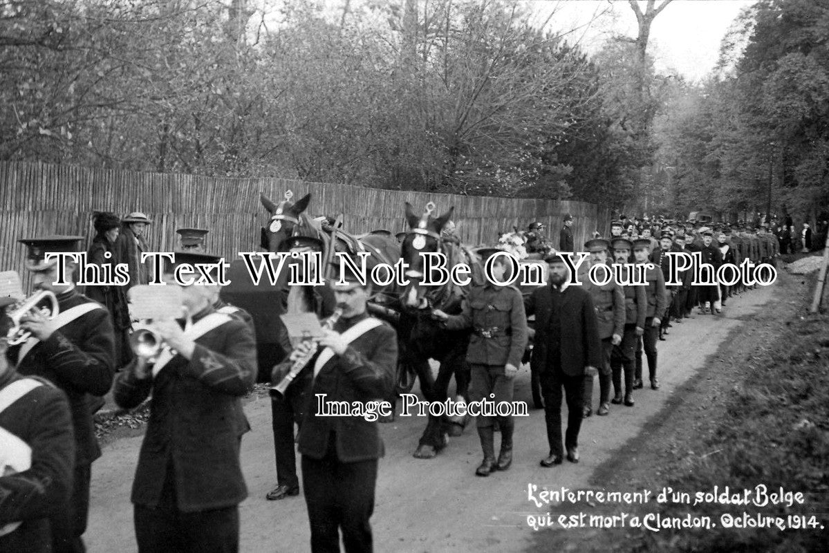 SU 161 - Funeral Of A Belgian Soldier, Clandon, Surrey 1914