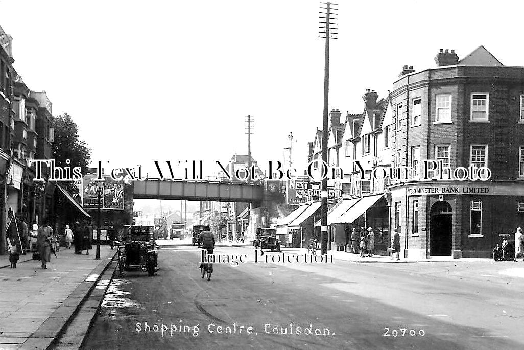 SU 1772 Shopping Centre Coulsdon Surrey C1939 JB Archive su-1772-shopping-centre-coulsdon-surrey-c1939-jb-archive