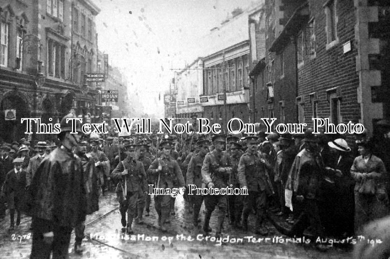 SU 178 - Mobilisation Of The Croydon Territorials, Surrey 1914