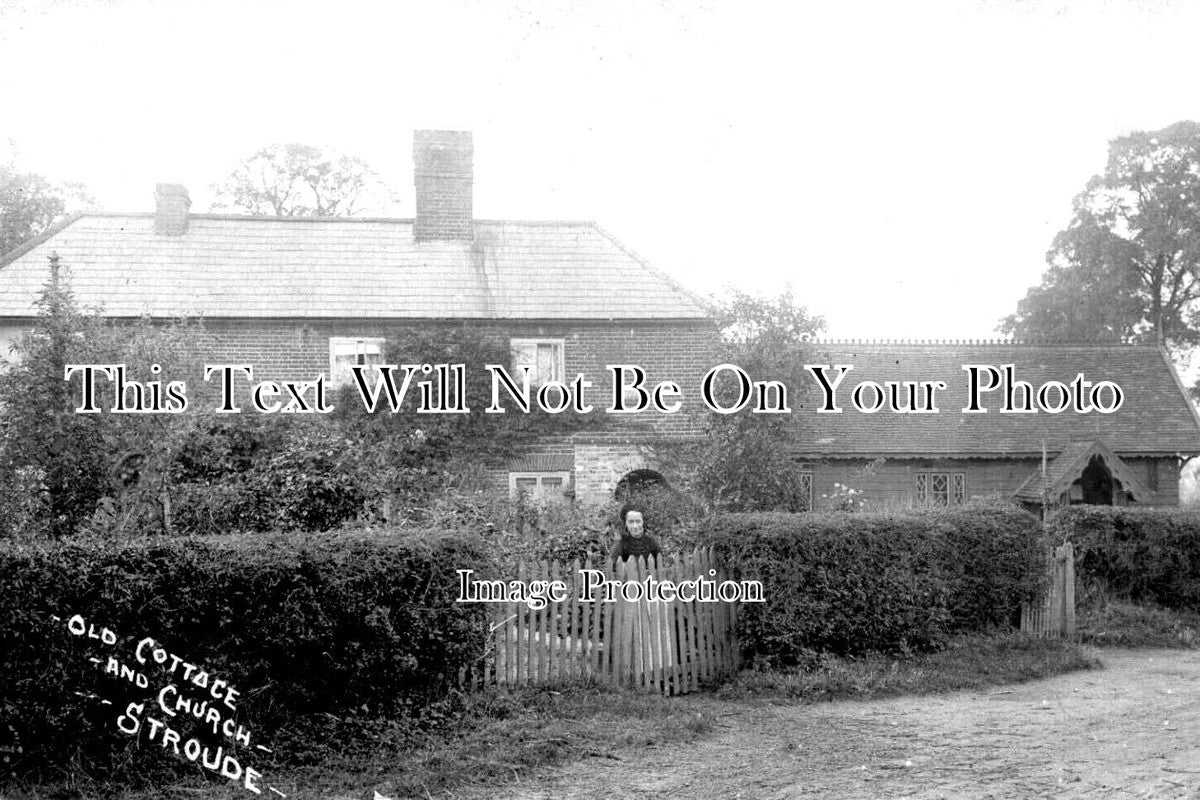 SU 2670 - Old Cottage & Church, Stroude, Surrey
