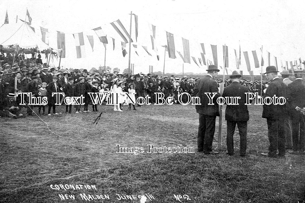 SU 3587 - Coronation Celebrations, New Malden, Surrey 1911