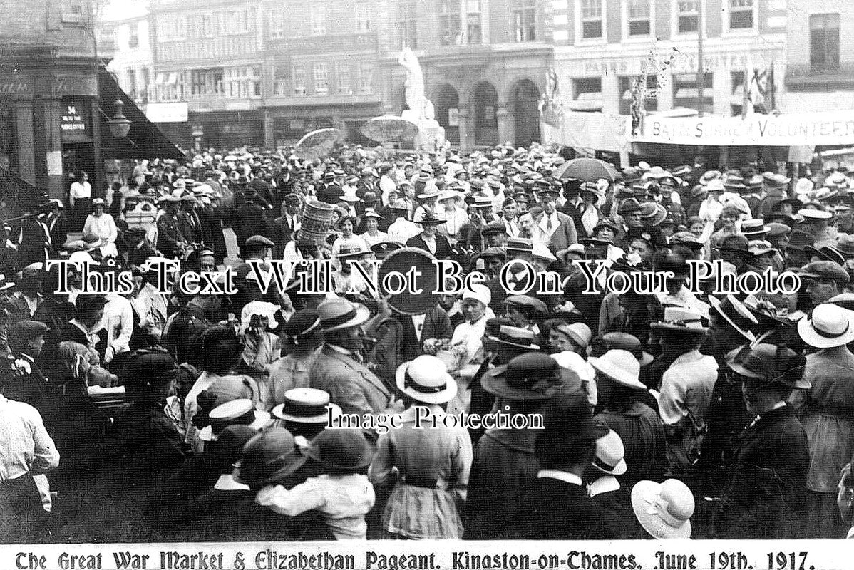 SU 3737 - Kingston On Thames Great War Market, Surrey 1917