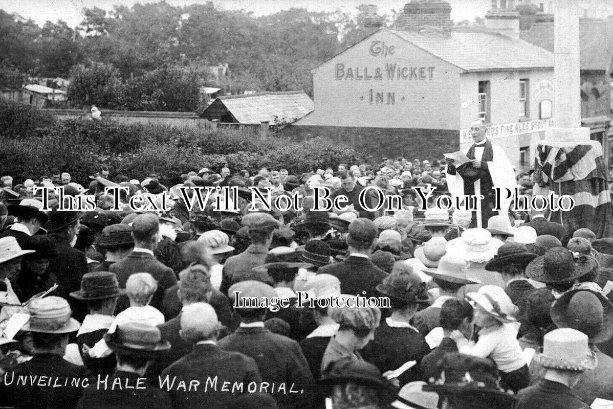 SU 3752 - Unveiling Hale War Memorial, Surrey