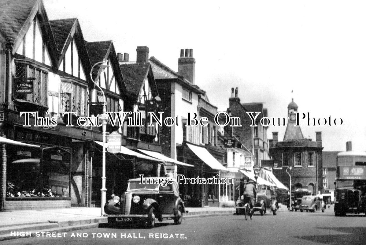 SU 3755 - High Street & Town Hall, Reigate, Surrey