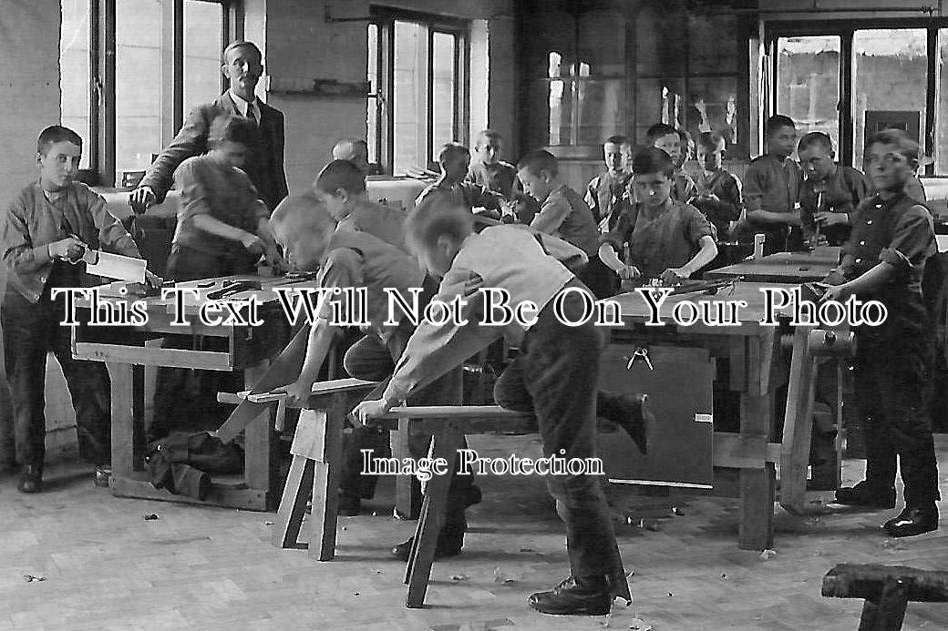 SU 3792 - Woodworking Class, Bisley School, Surrey 1913