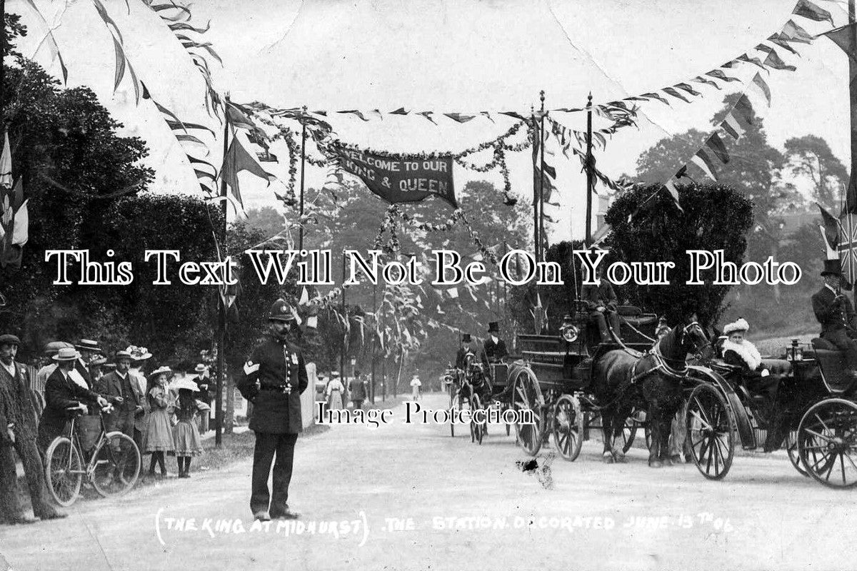 SX 1036 - King Edward VII At Midhurst Railway Station, Sussex 1906