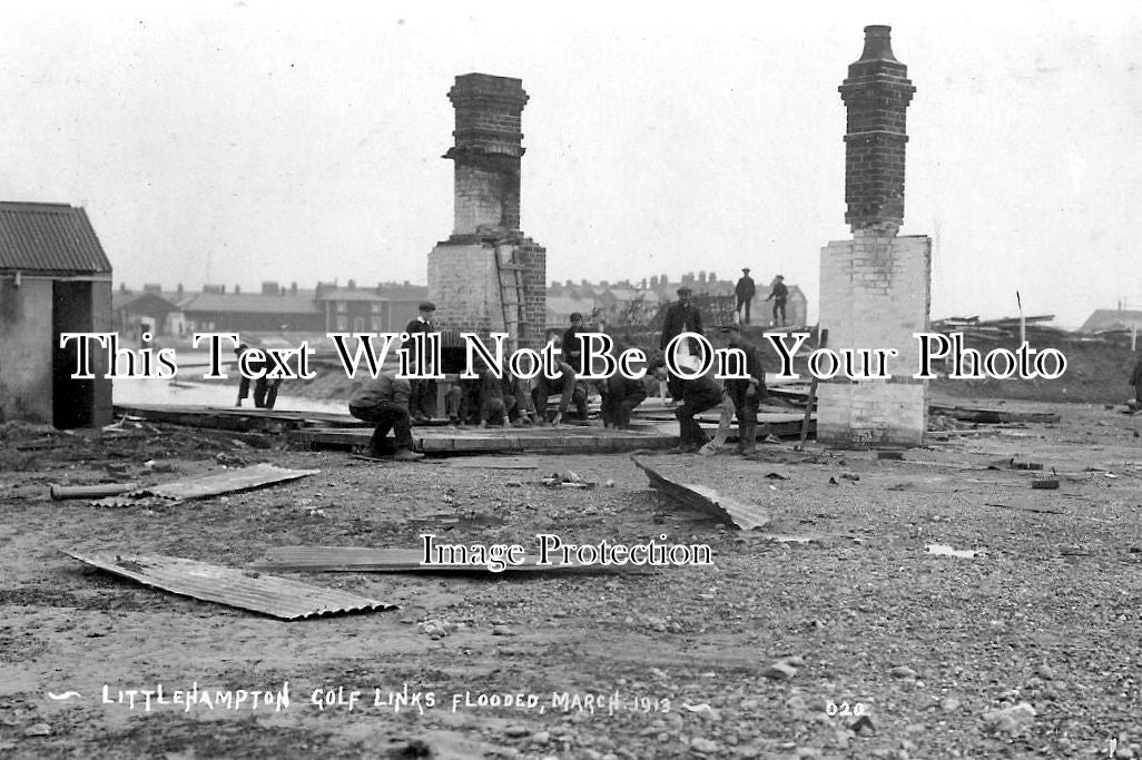 SX 119 - Flooded Golf Course, Littlehampton, Sussex c1913