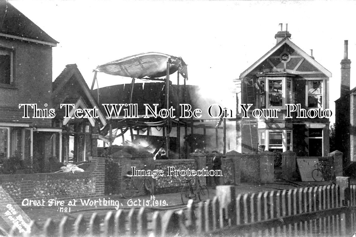 SX 1413 - Worthing Great Fire, Sussex 1919