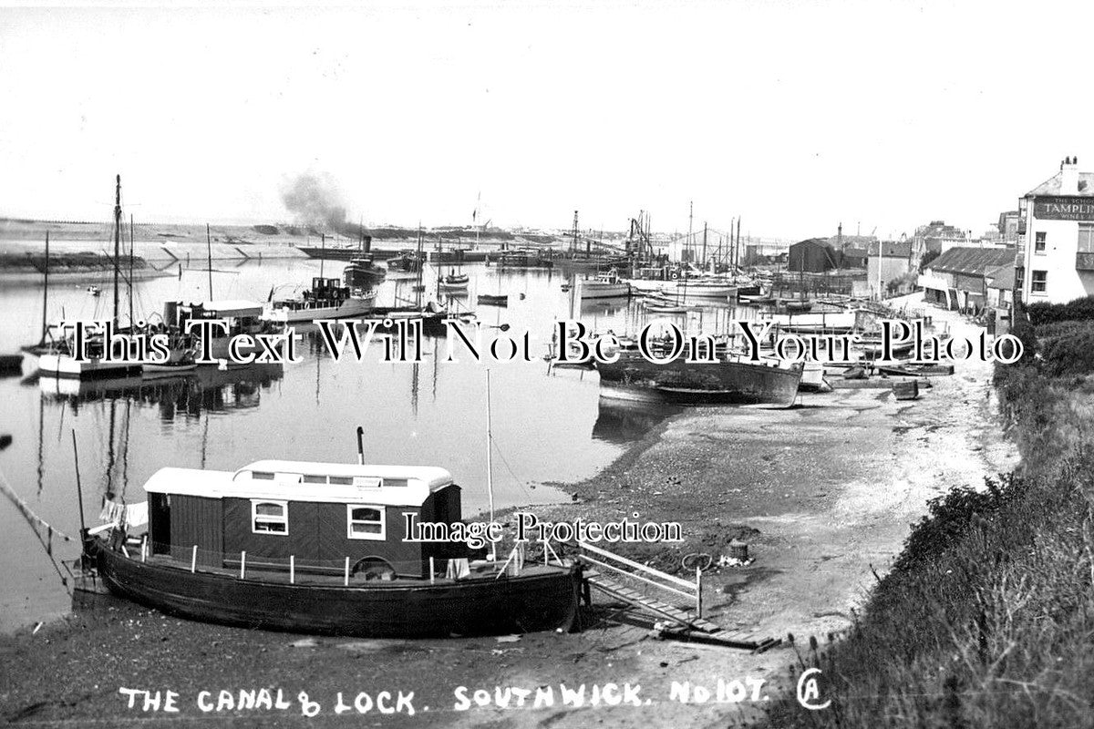 SX 1615 - The Canal & Lock, Southwick, Sussex