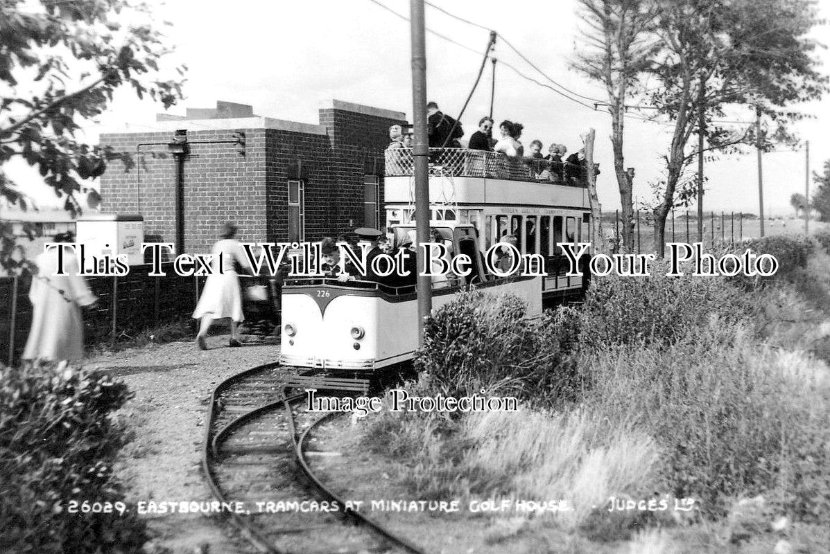 SX 1725 - Tramcars At Miniature Golf House, Eastbourne, Sussex