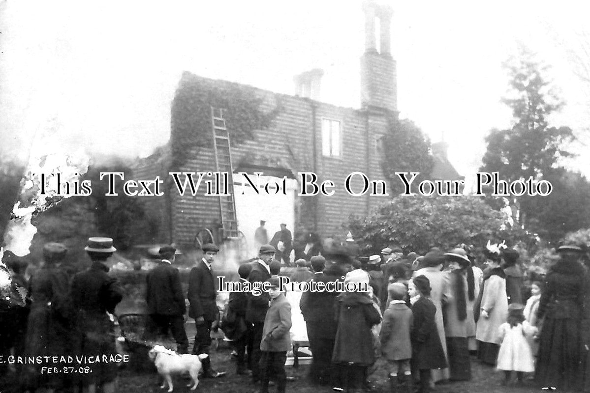 SX 1787 - East Grinstead Vicarage Fire, Sussex 1908