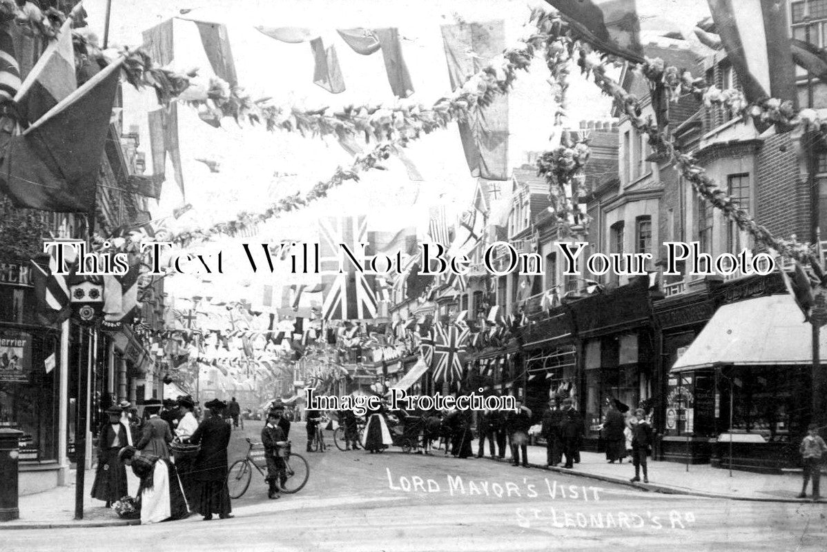 SX 1812 - St Leonards Road, Lord Mayors Visit, Bexhill On Sea, Sussex c1906