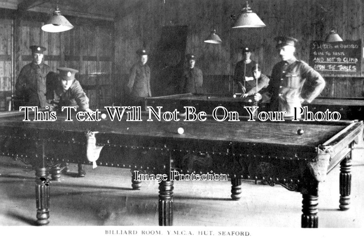 SX 1813 - Billiard Room, Y.M.C.A Hut, Seaford Military Camp, Sussex