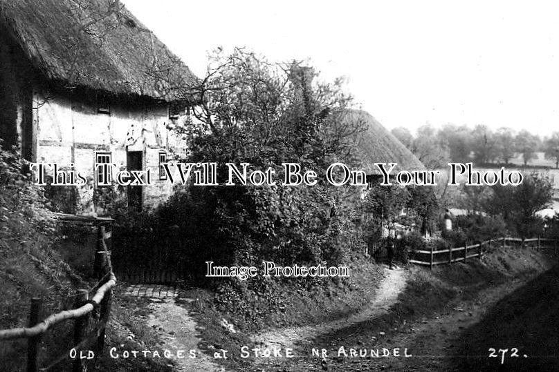 SX 1851 - Old Cottages At Stoke, Arundel, Sussex