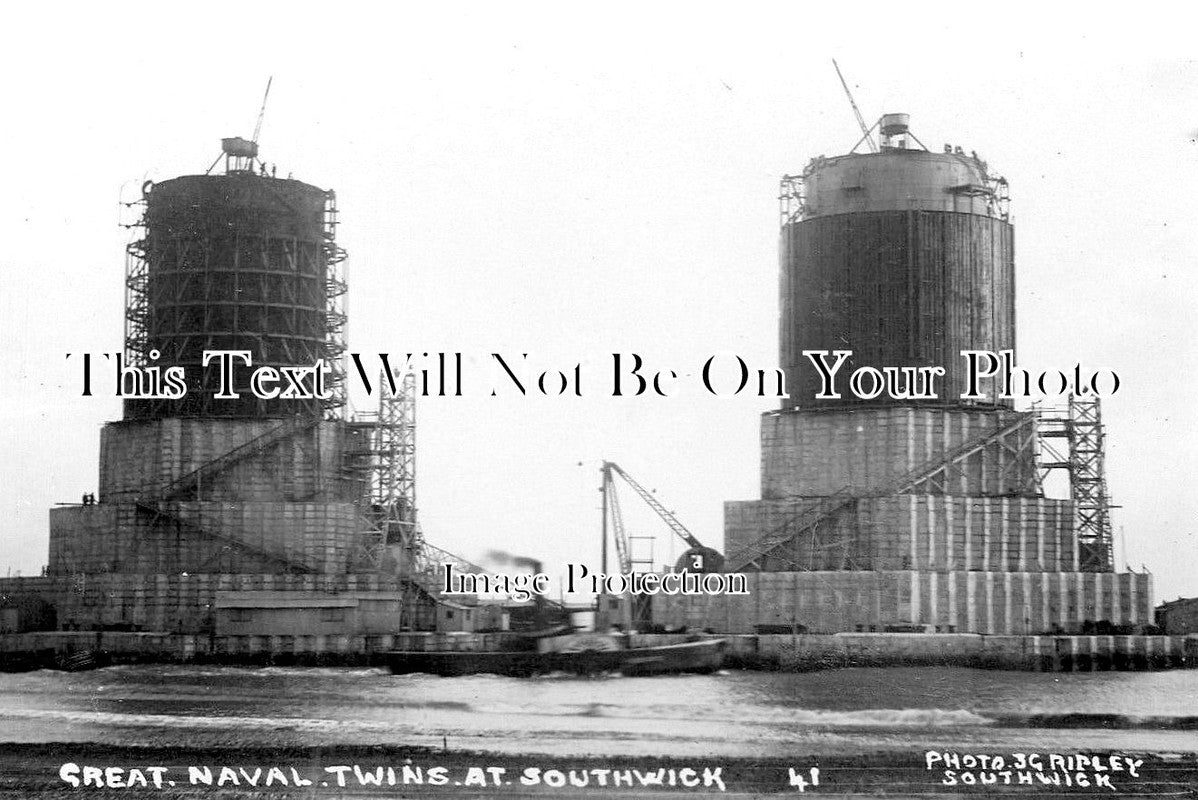 SX 1946 - Naval Twin Towers Construction, Southwick, Sussex