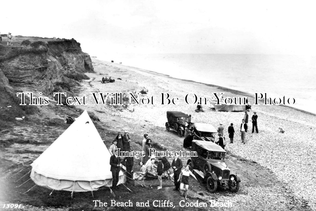 SX 1958 - Beach & Cliffs, Cooden Beach, Sussex