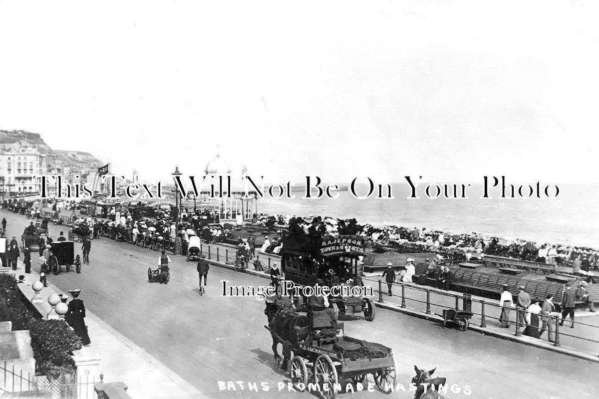 SX 2076 - Baths Promenade, Hastings, Sussex c1904